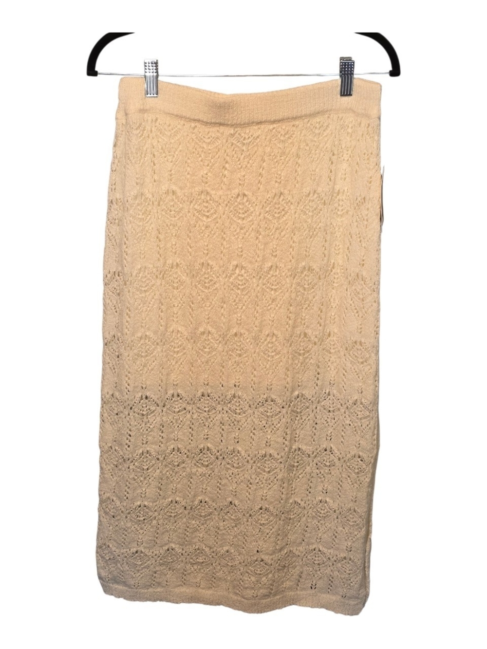 a new day Beige Lace-Knit Maxi Skirt